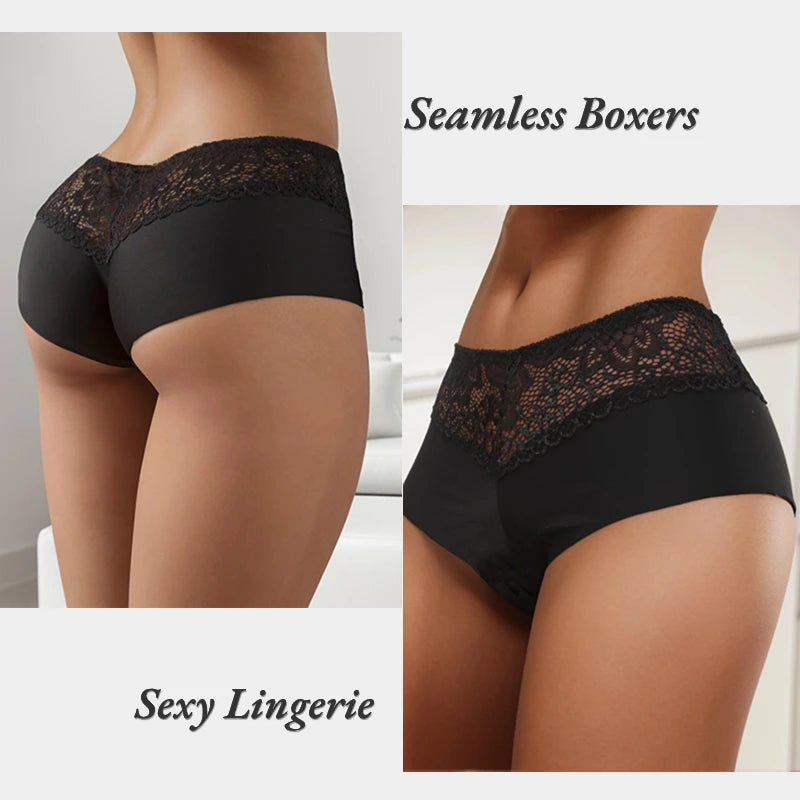 7Pcs/Set Women'S Panties Sexy Lace Temptation Female Underwear Solid Elasticity Boxers for Women Breathable Lingerie Soft Briefs