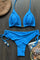 2023 New Sexy Triangle Bathing Suit for Women Brazilian Bikinis Halter Swimwear Push up Swimsuit Metal Chain Beach Bikini Set