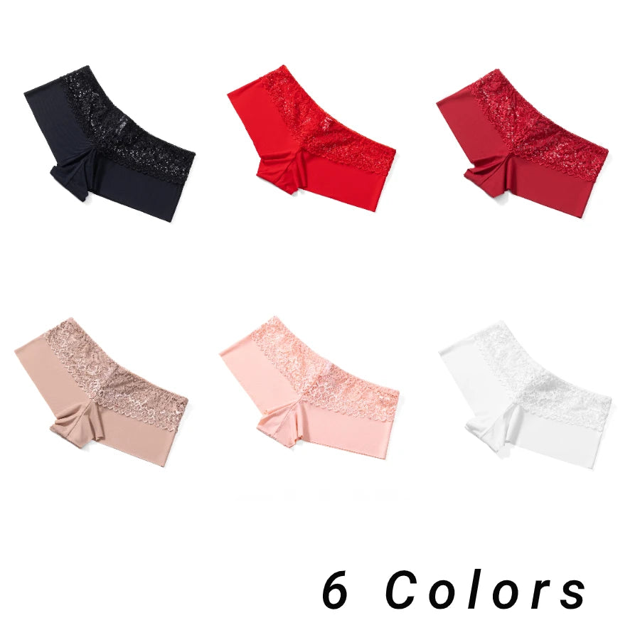 7Pcs/Set Women'S Panties Sexy Lace Temptation Female Underwear Solid Elasticity Boxers for Women Breathable Lingerie Soft Briefs